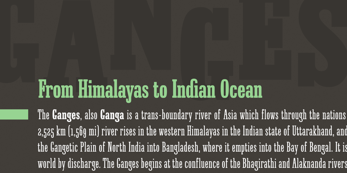 Ejemplo de fuente Ganges Slab Medium